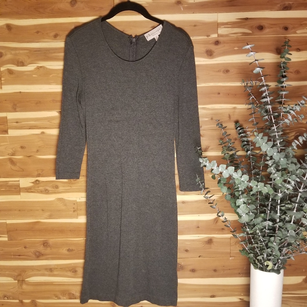Long Sleeve Grey Philosophy Dress